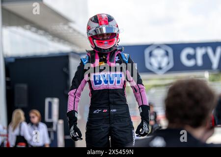 Abbi Pulling, F1 Academy driver, Miami Grand Prix 2024, Miami International Autodrome, Stati Uniti credito: BSR Agency/Alamy Live News Foto Stock