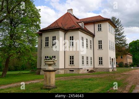 Schloss Wilhelmsthal im thüringischen Gerstungen. Altes Schloss 29.04.24 *** Castello di Wilhelmsthal a Gerstungen, Turingia Vecchio Castello 29 04 24 Foto Stock