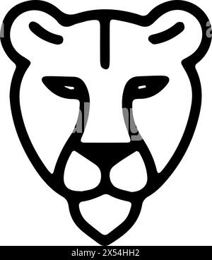 Logo Lion Head Vector stilizzato Illustrazione Vettoriale