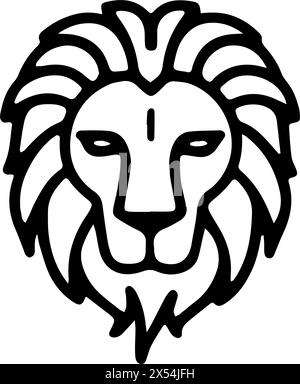 Logo Lion Head Vector stilizzato Illustrazione Vettoriale