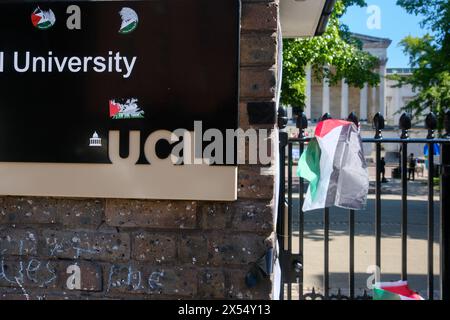 UCL University College Londra, Londra, Regno Unito. 7 maggio 2024. Studenti universitari Gaza protesta presso [UCL] University College di Londra. Crediti: Matthew Chattle/Alamy Live News Foto Stock