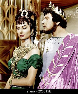 QUO VADIS 1951 film MGM con Peter Ustinov nel ruolo dell'imperatore Nerone e Patricia Laffan Poppaea Sabina Foto Stock
