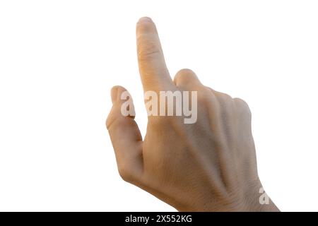 una mano sugli sfondi png Foto Stock