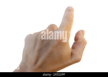 una mano sugli sfondi png Foto Stock