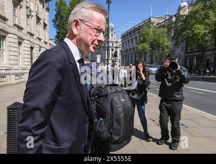 Londra, Regno Unito. 7 maggio 2024. Michael Gove, deputato, Segretario di Stato per il livellamento, gli alloggi e le comunità e Ministro delle relazioni intergovernative. I ministri partecipano alla riunione settimanale del gabinetto di governo al 10 di Downing Street a Westminster, Londra, Inghilterra. Crediti: Imageplotter/Alamy Live News Foto Stock