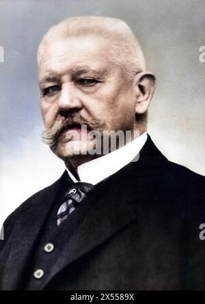 Hindenburg und Beneckendorff, Paul von, 2.10.1847 - 2.8.1934, General e politicist tedeschi, ADDITIONAL-RIGHTS-CLEARANCE-INFO-NOT-AVAILABLE Foto Stock