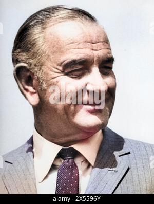 Johnson, Lyndon Baines, 27.8.1908 - 23.1,1973, politico americano (Dem.), ritratto, 1969, ULTERIORI-DIRITTI-AUTORIZZAZIONE-INFORMAZIONI-NON-DISPONIBILI Foto Stock