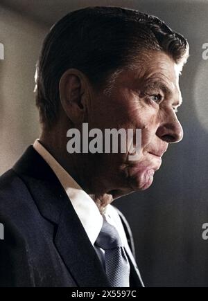 Reagan, Ronald, 6.2.1911 - 5.6.2004, attore e politico statunitense, 40° presidente degli Stati Uniti, ritratto, 1972, INFORMAZIONI-DIRITTI-AGGIUNTIVI-DI-LIQUIDAZIONE-NON-DISPONIBILI Foto Stock