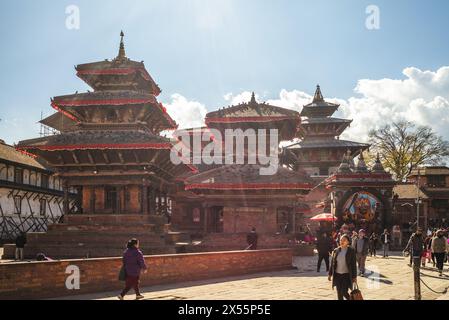 5 gennaio 2020: Piazza Durbar di Kathmandu, di fronte al vecchio palazzo reale dell'ex regno di Kathmandu a kathmandu, nepal. E 'mondo UNESCO He Foto Stock