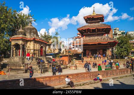 5 gennaio 2020: Piazza Durbar di Kathmandu, di fronte al vecchio palazzo reale dell'ex regno di Kathmandu a kathmandu, nepal. E 'mondo UNESCO He Foto Stock