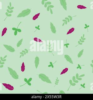 Struttura senza cuciture di erbe fresche. Vettoriale, bellezza fresca, sfondo rustico e ecologico. Illustrazione vettoriale. Pattern nei campioni. Illustrazione Vettoriale