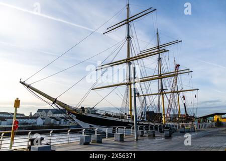 Glasgow, Regno Unito - 6 dicembre 2023: La nave alta Glenlee a Glasgow. Foto Stock