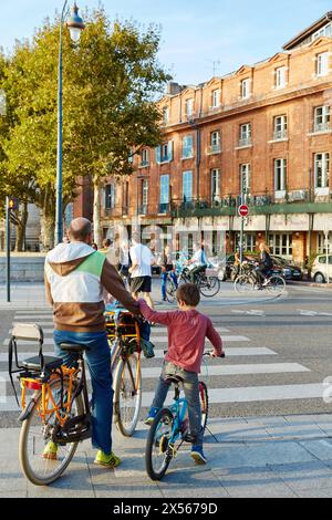 Pont Neuf. Garonna. Tolosa. Haute Garonne. La Francia. Foto Stock