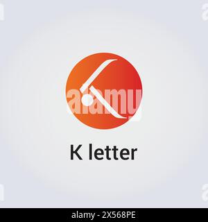 Icona lettera K Design Logo singolo isolato marchio identità aziendale vari colori modello modificabile simbolo simbolo monogramma vettoriale illustrazione marchio Illustrazione Vettoriale