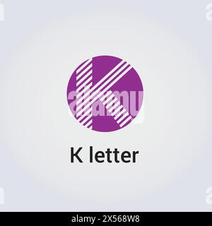 Icona lettera K Design Logo singolo isolato marchio identità aziendale vari colori modello modificabile simbolo simbolo monogramma vettoriale illustrazione marchio Illustrazione Vettoriale