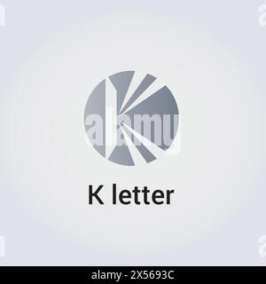 Icona lettera K Design Logo singolo isolato marchio identità aziendale vari colori modello modificabile simbolo simbolo monogramma vettoriale illustrazione marchio Illustrazione Vettoriale