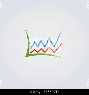 Icone del diagramma illustrazioni astratte ruota, piramide, cerchio, ciclo, freccia, indicazioni per la progettazione del logo Illustrazione Vettoriale