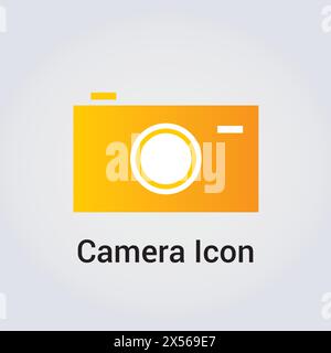 Icona della fotografia fotografica illustrazione del logo per Business Vector Illustrazione Vettoriale