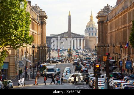 Rue Royale. Place de la Concorde. Parigi. Francia. Foto Stock