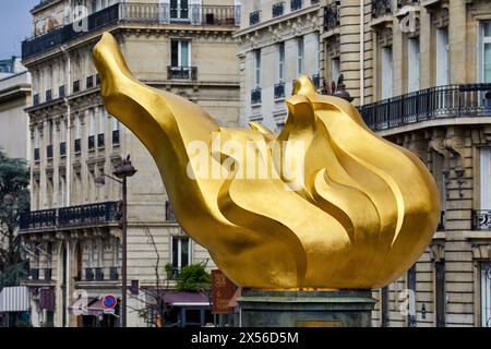 Flamme de la Liberte, Place de l'Alma, Parigi, Francia Foto Stock