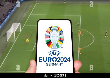 Germania - 1 maggio 2024: UEFA Euro 2024 Campionato europeo di calcio tedesco Campionato europeo di calcio nello stadio immagine simbolica Foto Stock