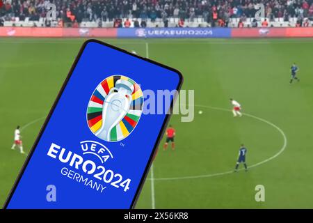 Germania - 1 maggio 2024: UEFA Euro 2024 Campionato europeo di calcio tedesco Campionato europeo di calcio nello stadio immagine simbolica Foto Stock