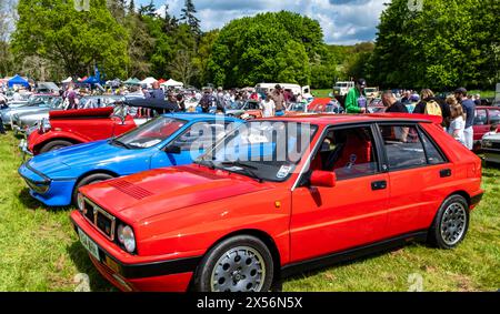 Earsham, Norfolk, Regno Unito – 5 maggio 2024. Mostra di auto d'epoca in un giorno d'estate Foto Stock