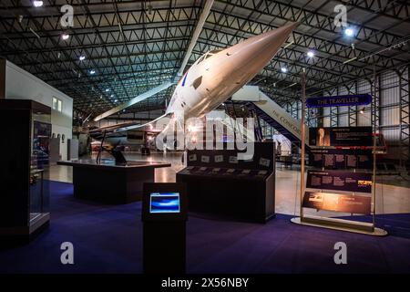 Concorde G-BOAA in mostra al Museum of Flight, East Fortune, East Lothian, Scozia, Regno Unito Foto Stock