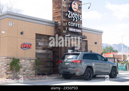 Ziggi's Coffee, una piccola catena locale di caffè in Colorado. Foto Stock