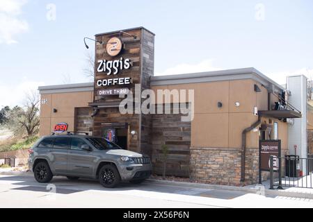 Ziggi's Coffee, una piccola catena locale di caffè in Colorado. Foto Stock