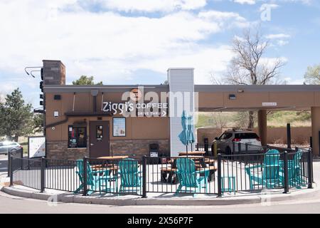 Ziggi's Coffee, una piccola catena locale di caffè in Colorado. Foto Stock