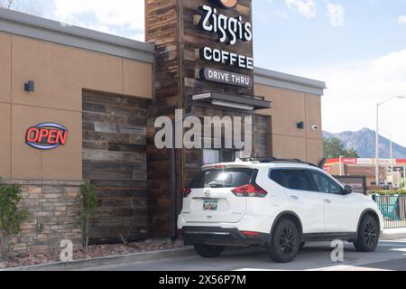 Ziggi's Coffee, una piccola catena locale di caffè in Colorado. Foto Stock