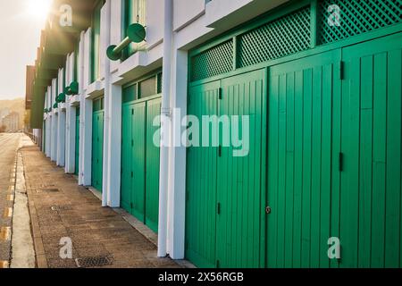 Porto di pesca, Hondarribia, Gipuzkoa, Paesi Baschi, Spagna, Europa Foto Stock