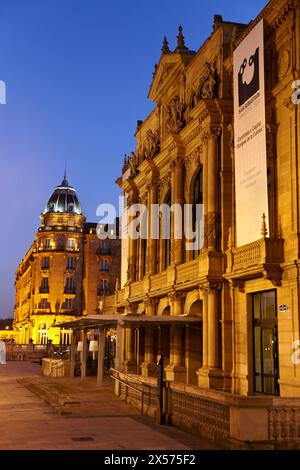 María Cristina Hotel e Victoria Eugenia Teatro. San Sebastián. Euskadi. Spagna Foto Stock