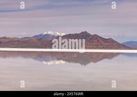 Bonneville Salt Flats in Utah Foto Stock