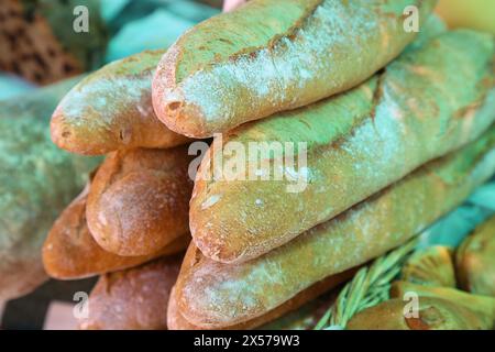 Pane, Praza do Mercado, Muros, Ria de Muros e Noia, provincia di CoruÒa, Galizia, Spagna. Foto Stock