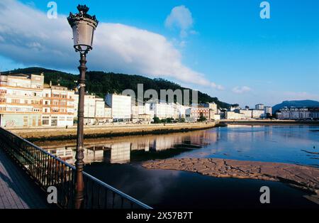 Fiume Landro, Ría (estuario) de Viveiro. Viveiro. Lugo Foto Stock