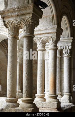 Monasterio de San Esteban, Mosteiro de Santo Estevo de Ribas de Sil, Ribeira Sacra, Ourense, Galizia, Spagna Foto Stock