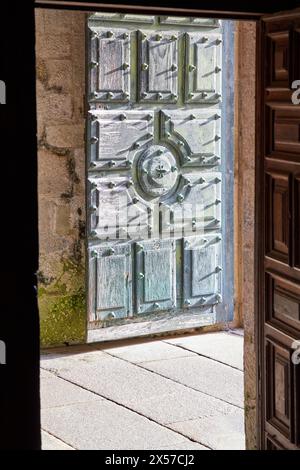 Monasterio de San Esteban, Mosteiro de Santo Estevo de Ribas de Sil, Ribeira Sacra, Ourense, Galizia, Spagna Foto Stock