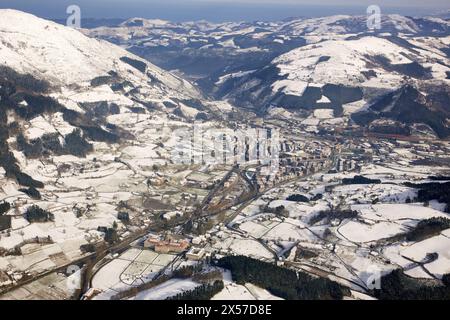 Neve, Santuario di Loiola, Azpeitia. Guipuzcoa, Paesi Baschi Foto Stock