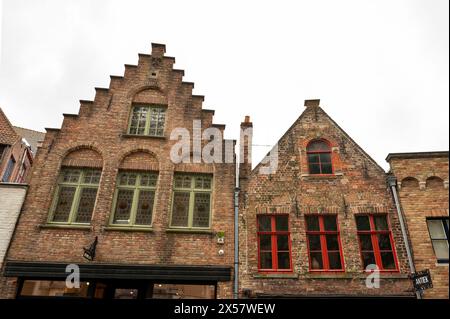 Edifici al dettaglio a Bruges, Belgio. Foto Stock