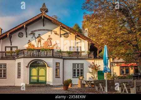 Geografia / viaggi, Germania, Baviera, Schliersee (lago), Garden Cafe a Schliersee (lago), alta Baviera, il COPYRIGHT DELL'ARTISTA NON DEVE ESSERE AUTORIZZATO Foto Stock