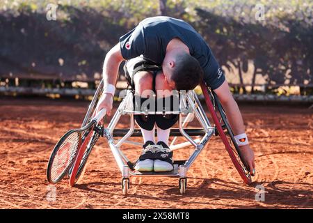 Antalya, Turchia, 8 maggio 2024. Alfie Hewitt dalla Gran Bretagna è in azione durante la Tennis Wheelchair World Team Cup 2024. Crediti fotografici: Frank Molter/Alamy Live news Foto Stock