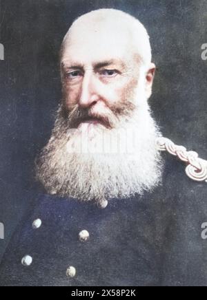 Leopoldo II, 9.4.1835 - 17,12 1909, Re del Belgio 1865 - 1909, ritratto, circa 1900, ULTERIORI-DIRITTI-CLEARANCE-INFO-NOT-AVAILABLE Foto Stock