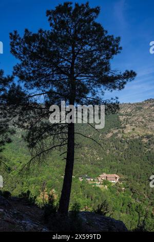 Punto panoramico e collinare di Lanchón: Puerto de las Palomas, Parco naturale delle Sierras de Cazorla, Segura e Las Villas, provincia di Jaén, Andalusia, Spagna Foto Stock