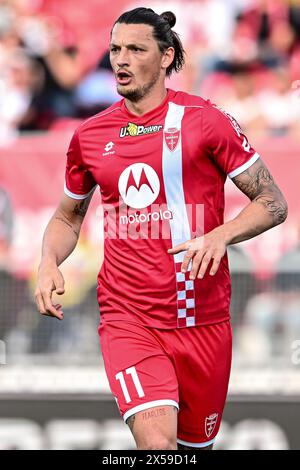 Monza, Italia. 4 maggio 2024. Milan Djuric (11 AC Monza) durante la partita di serie A tra AC Monza e SS Lazio allo stadio U-Power di Monza, Italia calcio (Cristiano Mazzi/SPP) credito: SPP Sport Press Photo. /Alamy Live News Foto Stock