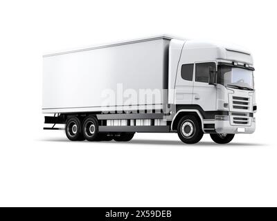 Mockup camionico Truck Box: Rendering 3D. Foto Stock