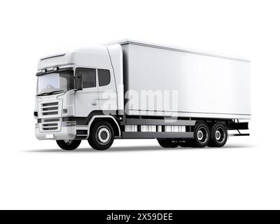 Mockup camionico Truck Box: Rendering 3D. Foto Stock