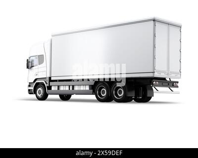 Mockup camionico Truck Box: Rendering 3D. Foto Stock