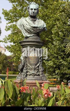 Monumento a Andreas Zelinka nel Stadtpark, Vienna. Austria Foto Stock